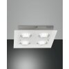 Fabas Luce Bali Lámpara de Techo LED Plata, 4 luces