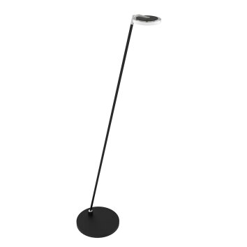 Steinhauer Turound Lámpara de Pie LED Acero inoxidable, Negro, 1 luz