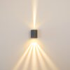 Mora Aplique para exterior LED Gris, 2 luces