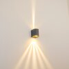 Mora Aplique para exterior LED Gris, 2 luces
