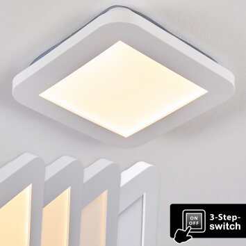 Siguna Lámpara de Techo LED Blanca, 1 luz