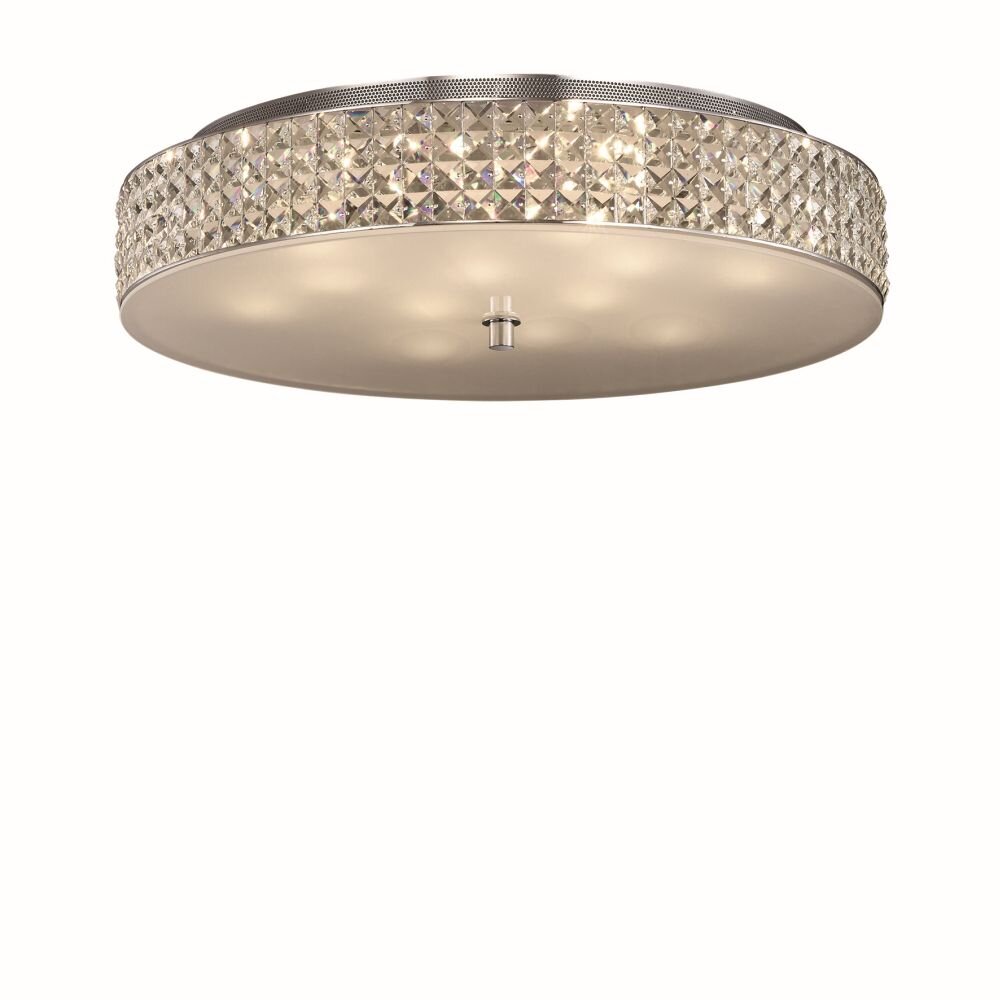 Ideal Lux ROMA Lámpara de Techo Cromo, Aspecto de cristal, 12 luces main product photo