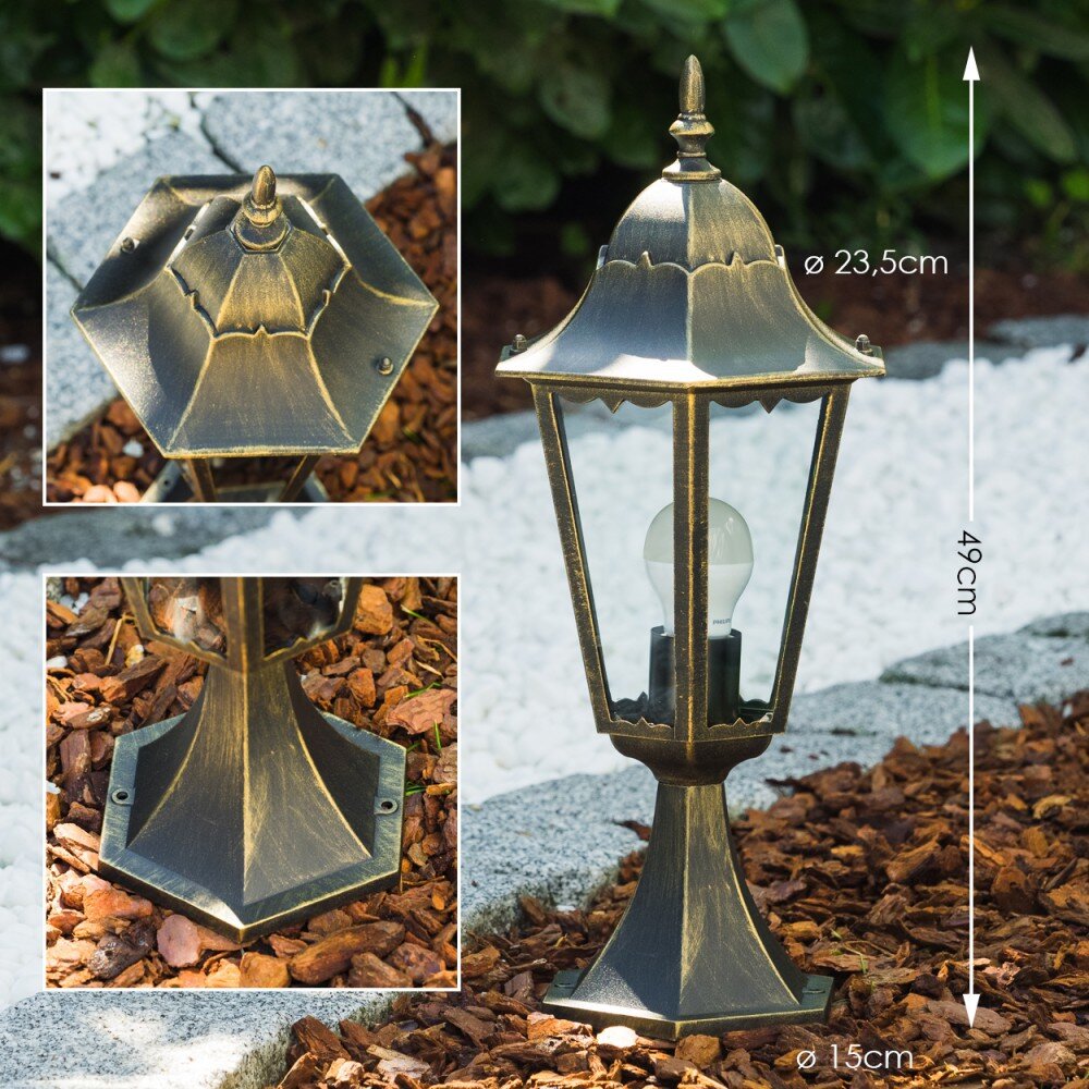 Hongkong Poste de jardin Bronce, dorado, 1 luz main product photo