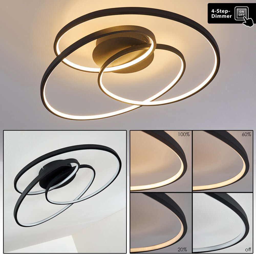 Chute Lámpara de Techo LED Negro, 1 luz main product photo