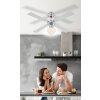 Globo CHAMPION Ventilador Cromo, Acero inoxidable, Blanca, 1 luz Globo CHAMPION Ventilador Cromo, Acero inoxidable, Blanca, 1 luz