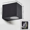 Aplique para exterior Nordborg LED Negro, 1 luz