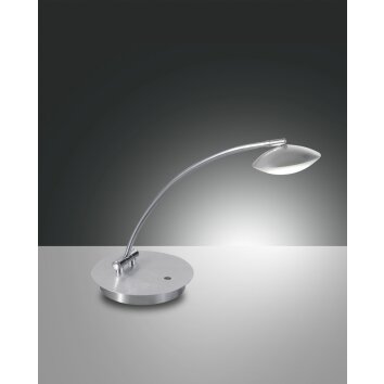 Fabas Luce Hale Lámpara de Mesa LED Aluminio, Acero inoxidable, 1 luz