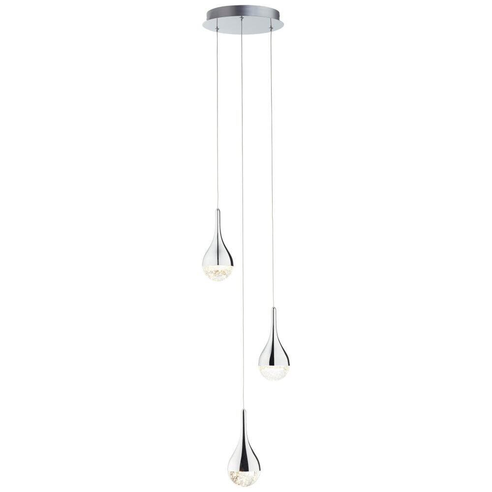 Brilliant FRIZZANTE Lámpara Colgante LED Cromo, 3 luces main product photo