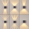 Maputo Aplique para exterior LED Antracita, 2 luces