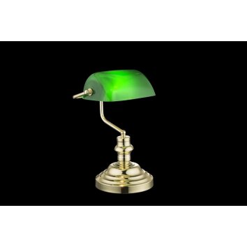 Globo Lámpara de mesa Verde, 1 luz