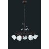 Trio-Leuchten Traditio Lámpara Colgante marrón oscuro, Color óxido, 5 luces