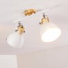 Banjul Lámpara de Techo Madera clara, Blanca, 2 luces