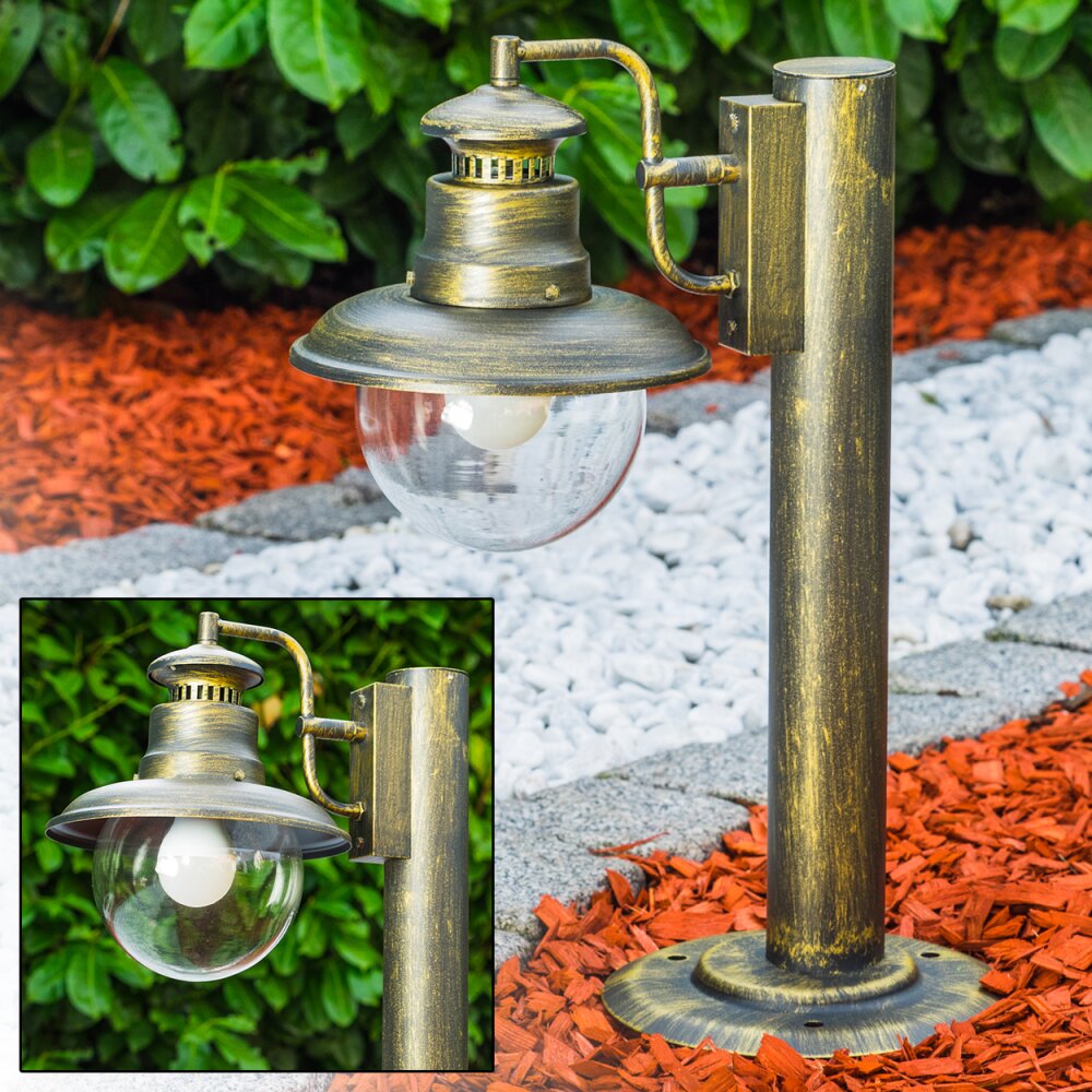 FOX Poste de Jardín Latón antiguo, Negro-dorado, 1 luz main product photo