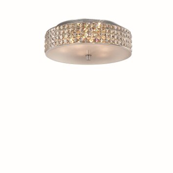 Ideal Lux ROMA Lámpara de Techo Cromo, Aspecto de cristal, 6 luces