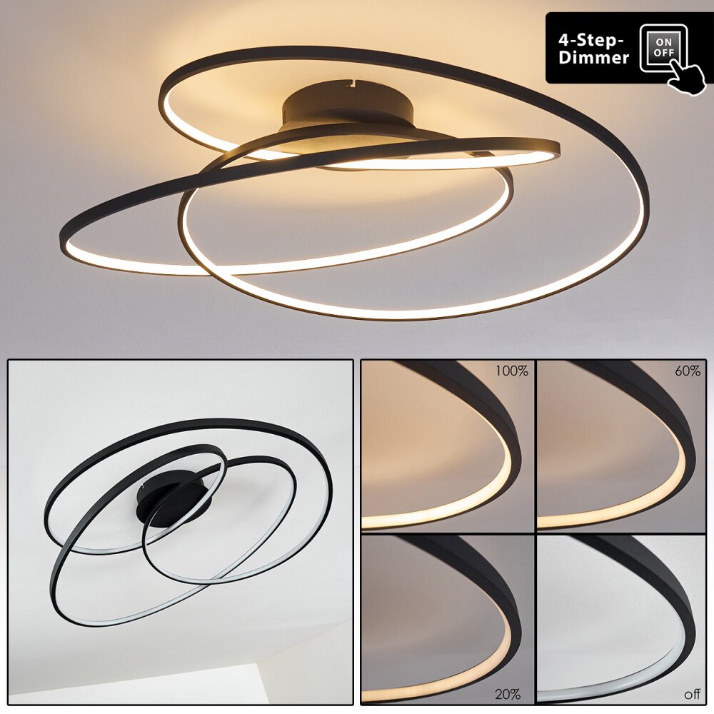 Chute Lámpara de Techo LED Negro, 1 luz main product photo
