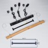 Seegaard Lámpara Colgante Madera clara, Negro, 3 luces