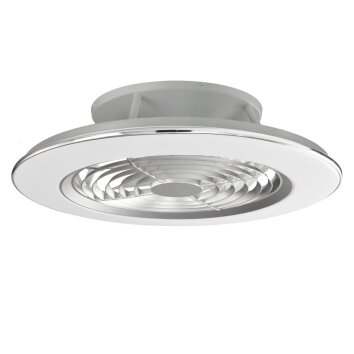 Ventilador de techo Mantra ALISIO LED Cromo, Gris, 1 luz, Mando a distancia