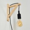 Sasagawa Aplique Madera clara, Negro, 1 luz