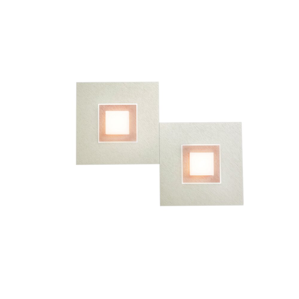 Grossmann Karree Aplique LED Cobre, 2 luces main product photo