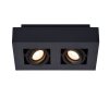 Foco de techo Lucide XIRAX LED Negro, 2 luces