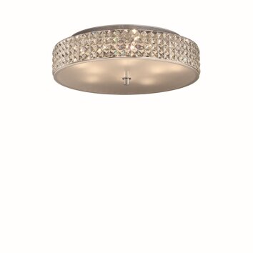 Ideal Lux ROMA Lámpara de Techo Cromo, Aspecto de cristal, 9 luces