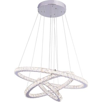 Globo MARILYN I Lámpara Colgante Cromo, Aspecto de cristal, 1 luz, Mando a distancia Globo MARILYN I Lámpara Colgante Cromo, Aspecto de cristal, 1 luz, Mando a distancia