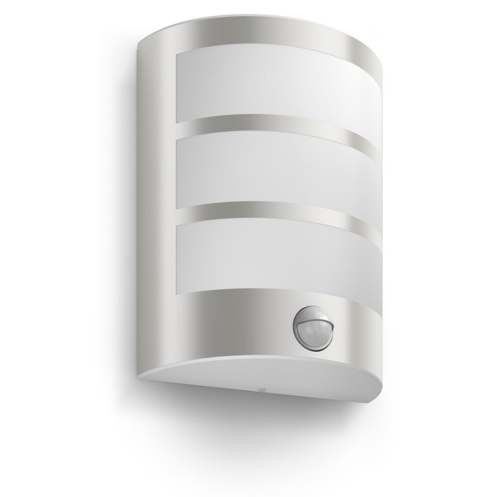 Philips Python Aplique para exterior LED Acero inoxidable, 1 luz, Sensor de movimiento main product photo