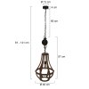 Steinhauer liberty bell Lámpara Colgante Marrón, 1 luz
