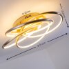 MANNING Lámpara de techo LED Níquel-mate, 1 luz
