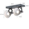Steinhauer BROOKLY Proyector LED Gris, 2 luces