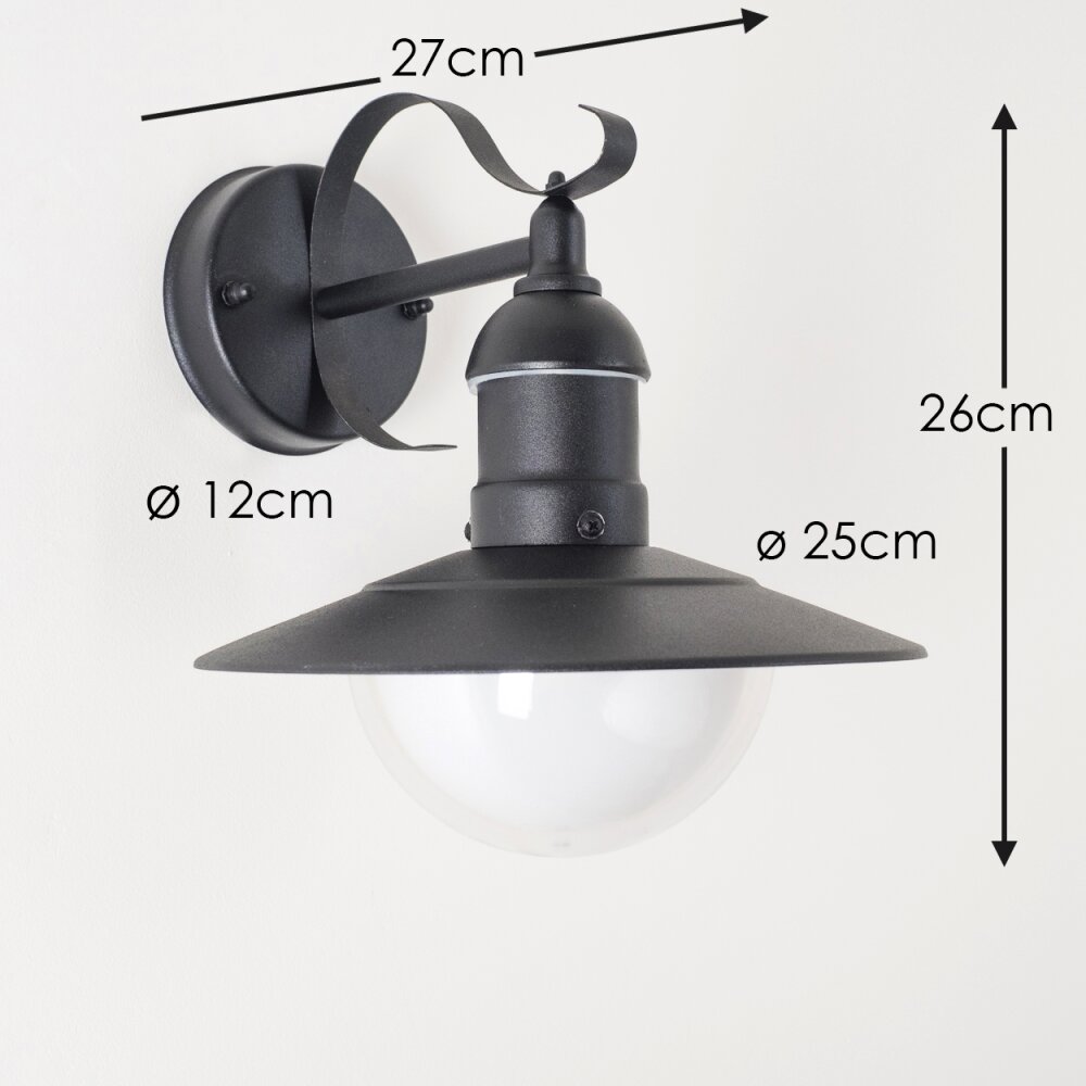 Broni Aplique para exterior Negro, 1 luz main product photo