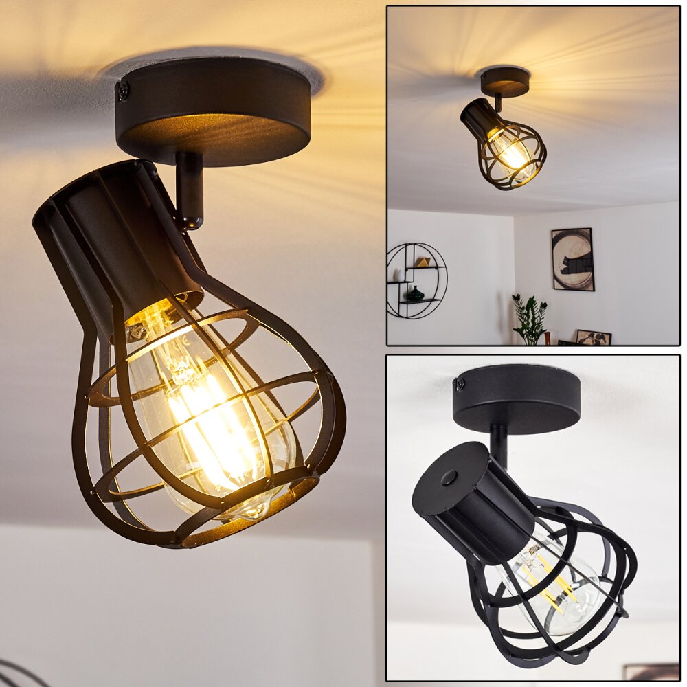 Gainesville Lámpara de Techo Negro, 1 luz main product photo