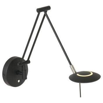 Steinhauer Zodiac Aplique LED Negro, 1 luz