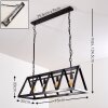 Haervej Lámpara Colgante Negro, 4 luces