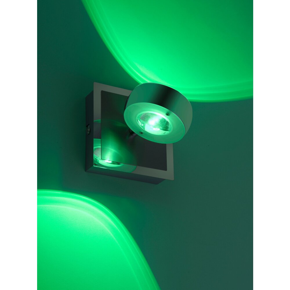 Aplique Leuchten Direkt Ls-OPTI LED Acero inoxidable, 2 luces, Mando a distancia, Cambia de color main product photo