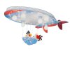 Elobra LUFTSCHIFF Lámpara de Techo Azul, Rojo, 4 luces