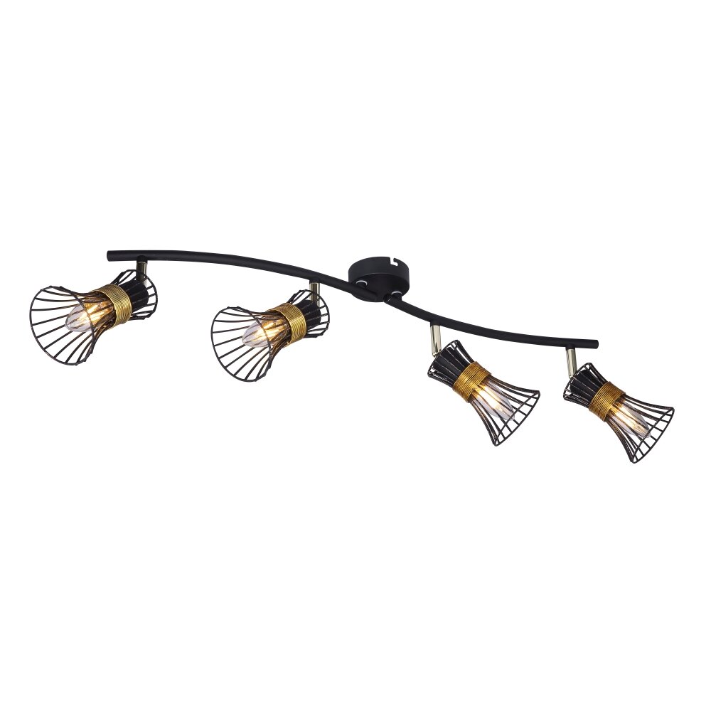 Globo ROXY Proyector Negro, 4 luces main product photo