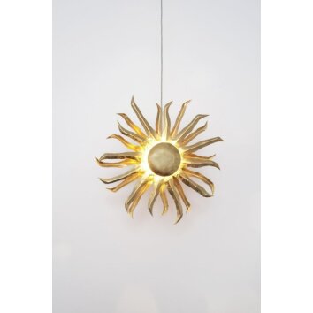 Holländer SONNE Lámpara Colgante dorado, 4 luces