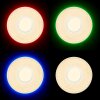 Brilliant Lucian Lámpara de Techo LED Blanca, 1 luz, Mando a distancia, Cambia de color