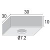 Nordlux TIP Lámpara empotrable Galvanizado, 1 luz