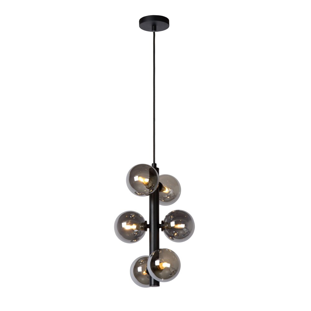 Lucide TYCHO Lámpara Colgante Negro, 6 luces main product photo