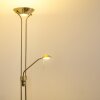 Rom Lámpara de pie LED Latón antiguo, 2 luces