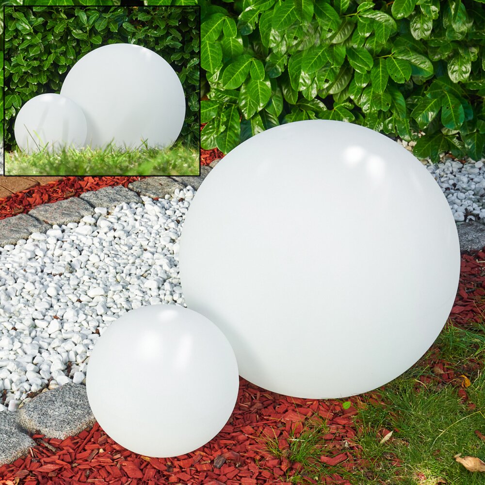 Bolas luminosas para exterior Arslev Blanca, 2 luces main product photo