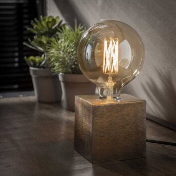 LEMELE Lámpara de Mesa Bronce, 1 luz LEMELE Lámpara de Mesa Bronce, 1 luz