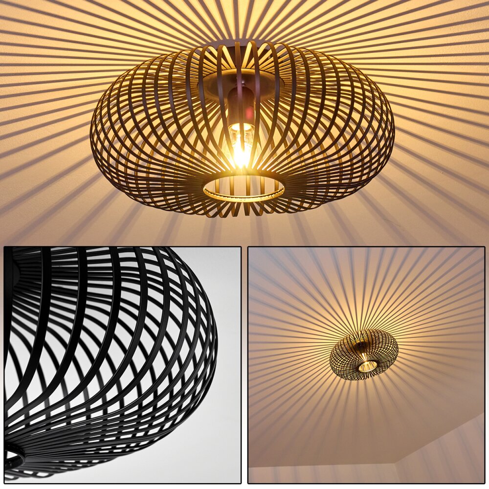 Ovari Lámpara de Techo Negro, 1 luz main product photo