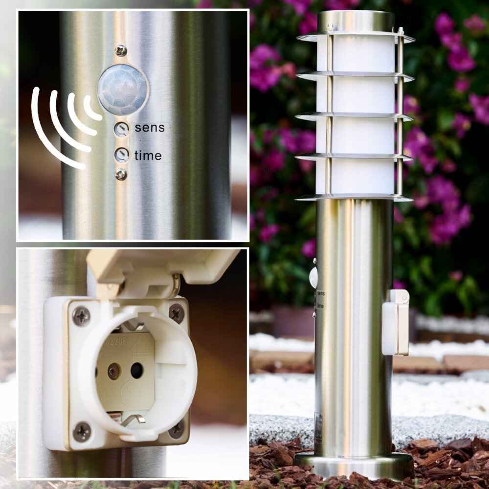 Tunes Poste de jardin Acero inoxidable, 1 luz, Sensor de movimiento main product photo