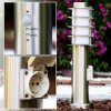 Tunes Poste de jardin Acero inoxidable, 1 luz, Sensor de movimiento Tunes Poste de jardin Acero inoxidable, 1 luz, Sensor de movimiento