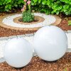 Miau Bolas luminosas para exterior Blanca, 2 luces