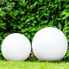 Miau Bolas luminosas para exterior Blanca, 2 luces