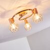 Palmira Lámpara de Techo Cobre, 3 luces